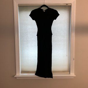 Topshop Black Midi Dress